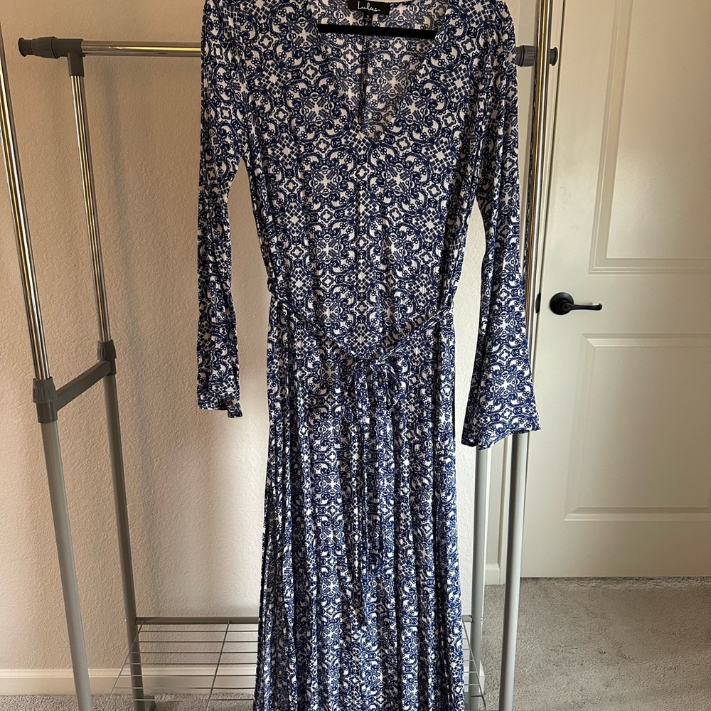 Blue Floral Maxi Dress